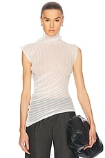 Victoria Beckham Sleeveless High Neck Top in White | FWRD