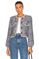 Veronica Beard Brim Jacket in Blue Multi, view 1, click to view large image.