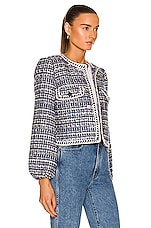 Veronica Beard Brim Jacket in Blue Multi, view 2, click to view large image.
