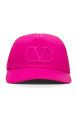【関税&送料込】Valentino Garavani Pink Cotton Baseball Cap Chez Valentino Cotton Baseball Cap With Embroidery for Man