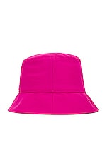 Valentino Garavani Valentino V Logo Signature Bucket Hat in Pink PP, view 2, click to view large image.