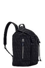 Valentino Garavani Backpack in Black, view 3, click to view large image.