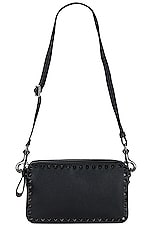Valentino Garavani Rockstud Crossbody Bag in Black, view 1, click to view large image.