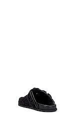 Valentino Garavani Vlogo Toile Iconographe Sabot in Black, view 3, click to view large image.
