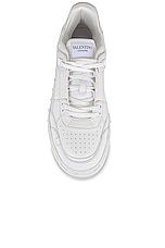 Valentino Garavani Freedots Sneaker in White, view 4, click to view large image.