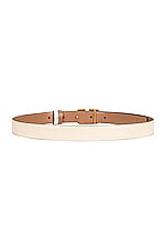 Valentino Garavani Vlogo Signature Reversible Belt in Light Ivory & Rose Cannelle, view 2, click to view large image.