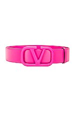 Valentino Garavani V Logo Signature 40 Belt in Pink | FWRD