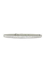 Valentino Garavani One Stud Belt in Crystal & Opal Grey, view 2, click to view large image.