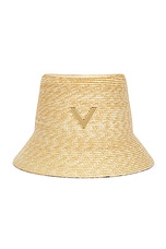 Valentino Garavani V Signature Bucket Hat in Naturale, view 1, click to view large image.