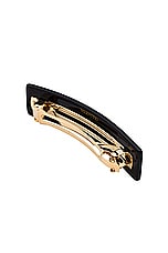 Valentino Garavani Hair Clip in Nero, Oro, & Crystal Silver Shade, view 2, click to view large image.