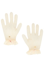 アクセサリーその他 VALENTINO GARAVANI VLOGO SIGNATURE GLOVES Valentino Garavani V Logo Signature Gloves in Betulla & Oro