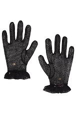 VALENTINO GARAVANI手袋 Valentino Garavani Black Mesh Gloves | italist