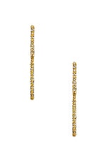 Valentino Garavani Vlogo Signature Earrings in Oro & Crystal Silver Shade, view 4, click to view large image.