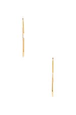 Valentino Garavani V Logo Signature Earrings in Oro, view 3, click to view large image.