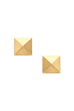 Valentino Garavani Rockstud Earrings in Oro, view 1, click to view large image.
