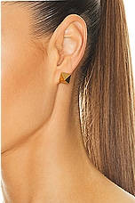 Valentino Garavani Rockstud Earrings in Oro, view 2, click to view large image.