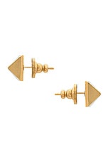 Valentino Garavani Rockstud Earrings in Oro, view 3, click to view large image.