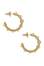 Valentino Garavani Rockstud Earrings in Oro, view 4, click to view large image.