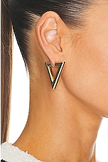 Valentino Garavani V Signature Earrings in Oro, view 2, click to view large image.