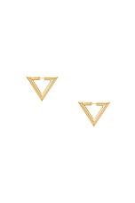 Valentino Garavani V Signature Earrings in Oro, view 3, click to view large image.
