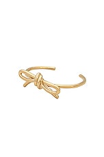 Valentino Garavani Bow Cuff Bracelet in Oro, view 1, click to view large image.