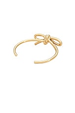 Valentino Garavani Bow Cuff Bracelet in Oro, view 3, click to view large image.