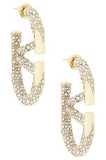 Valentino Garavani V Logo The Bold Edition Crystal Earrings
