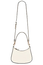 Valentino Garavani Small Rockstud Hobo Zip Top Bag in Ivory, view 1, click to view large image.