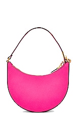 Valentino Garavani V Logo Signature Mini Hobo Bag in Pink, view 3, click to view large image.