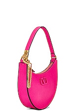 Valentino Garavani V Logo Signature Mini Hobo Bag in Pink, view 4, click to view large image.