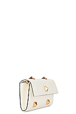 Valentino Garavani Roman Stud Wallet On Chain in Ivory, view 4, click to view large image.