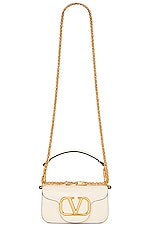 Valentino Garavani Small Loco Shoulder Bag in Light Ivory, view 1, click to view large image.
