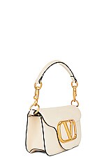 Valentino Garavani Small Loco Shoulder Bag in Light Ivory, view 5, click to view large image.