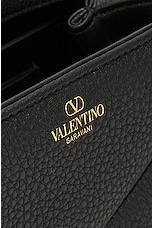 Valentino Garavani Mini One Stud Top Handle Bag in Nero, view 7, click to view large image.