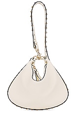 Valentino Garavani Rockstud Mini Hobo Bag in Ivory, view 6, click to view large image.