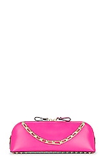 Valentino Garavani Rockstud Clutch in Pink, view 3, click to view large image.