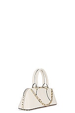 Valentino Garavani East West Rockstud Duffle Bag in Ivory, view 5, click to view large image.