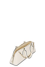 Valentino Garavani East West Rockstud Duffle Bag in Ivory, view 6, click to view large image.