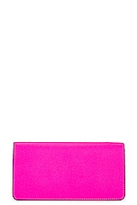Valentino Garavani V Logo Signature Wallet On Chain in Pink, view 3, click to view large image.