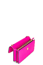 Valentino Garavani V Logo Signature Wallet On Chain in Pink, view 5, click to view large image.