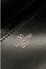 Valentino Garavani East West Allover Strass Rockstud Shoulder Bag in Jet & Nero, view 7, click to view large image.