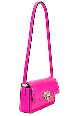 Valentino Garavani East West Rockstud Shoulder Bag in Pink, view 4, click to view large image.