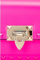Valentino Garavani East West Rockstud Shoulder Bag in Pink, view 6, click to view large image.
