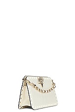 Valentino Garavani Rockstud Clutch in Ivory, view 5, click to view large image.