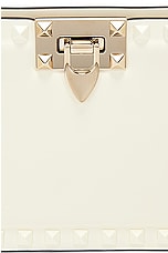Valentino Garavani Rockstud Clutch in Ivory, view 8, click to view large image.