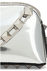 Valentino Garavani Rockstud Mini Clutch in Silver, view 8, click to view large image.