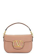 Valentino Garavani Loco Shoulder Bag in Rose Cannelle, view 1, click to view large image.