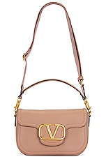 Valentino Garavani Loco Shoulder Bag in Rose Cannelle, view 6, click to view large image.