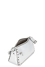 Valentino Garavani Rockstud Small Shoulder Bag in Silver, view 5, click to view large image.