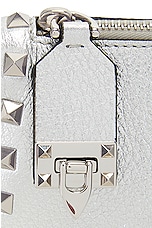 Valentino Garavani Rockstud Small Shoulder Bag in Silver, view 8, click to view large image.